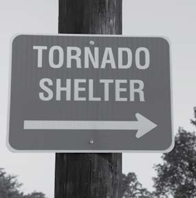 tornado shelter sign